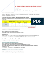 Cuánto Es La Multa Por Declarar Fuera de Plazo Las Declaraciones