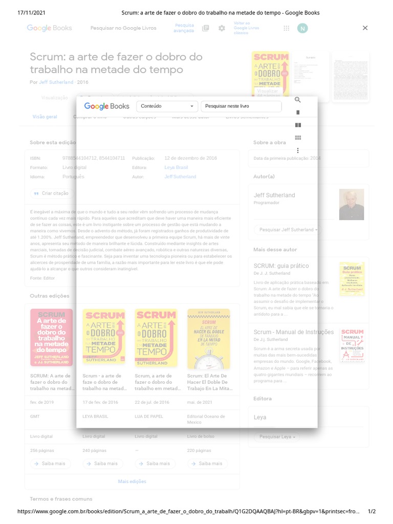 Scrum A Arte De Fazer O Dobro Do Trabalho Na Metade Do Tempo