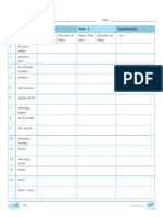 Fitness Lesson 7 SAQ Training Results Table