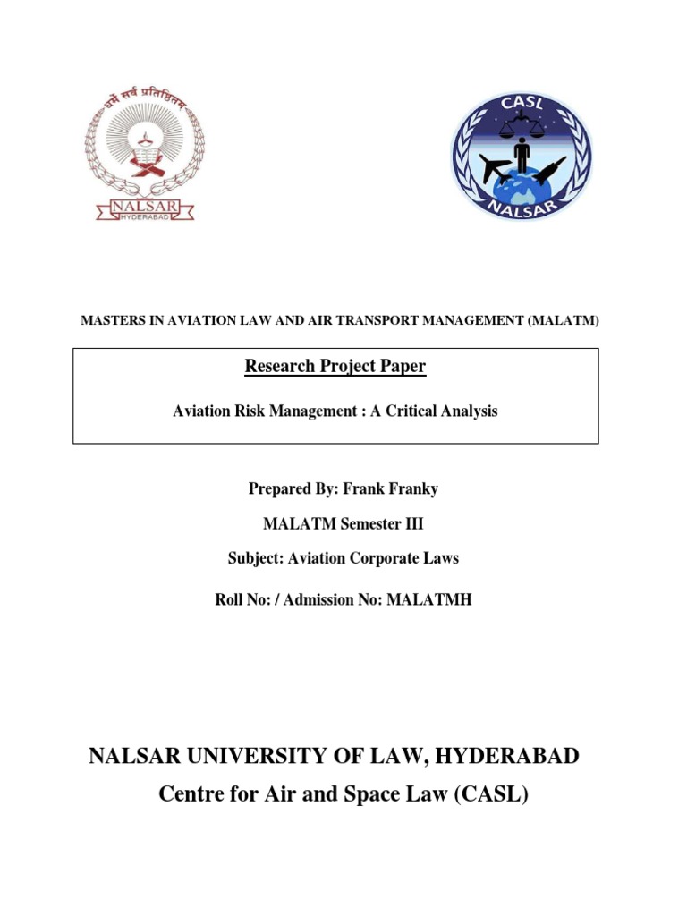 Aviation Risk Management Analysis | PDF | Risk Management | Risk