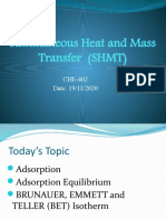 Simultaneous Heat and Mass Transfer (SHMT) : CHE-402 Date: 19/11/2020