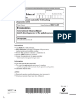 iAL Economics Unit 4 Specimen Paper QP