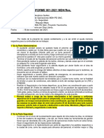 Informe 001-2021 MDH/Res. sobre días libres y seguimiento de operaciones