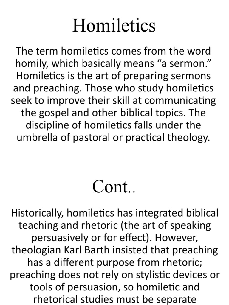 Understanding Homiletics Basics | PDF | Homiletics | Sermon
