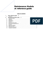 Plant Maintenance Module Quick Reference Guide