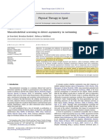 Musculoskeletal Screening To Detect Asymmetry in Swimming