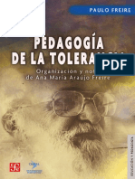 Freire Pedagogia de La Tolerancia