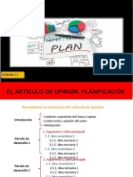 El Artículo de Opinión (Planificación)