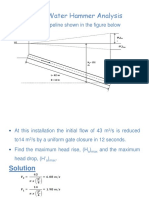 Water Hammer Analysis Pipeline Example