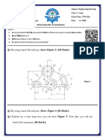 Q / by Using Autocad Software, Draw (Figure 1) - (50 Marks) : Notes