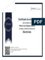 Certificado Electricista