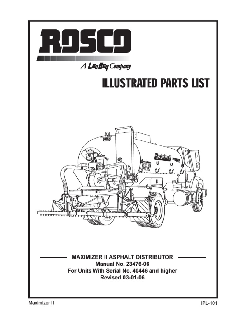 Manual Partes Rosco Maximizer II Imprimador | Download Free PDF | Valve ...