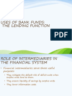 Uses of Bank Funds: The Lending Function