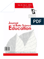 Journal of Baltic Science Education, Vol. 12, No. 3, 2013