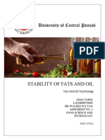 Stability of Fats and Oil