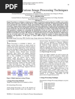 Analysis of Various Image Processing Techniques