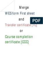 WES Form First Sheet: Merge