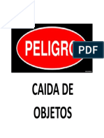 PELIGRO caida de objetos