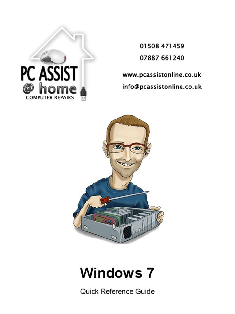 Windows 7 Quick Ref Pdf Windows 7 Microsoft Windows