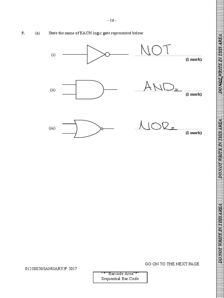 Csec physics past papers jan 2017 q5 logic gates pdf logic gate