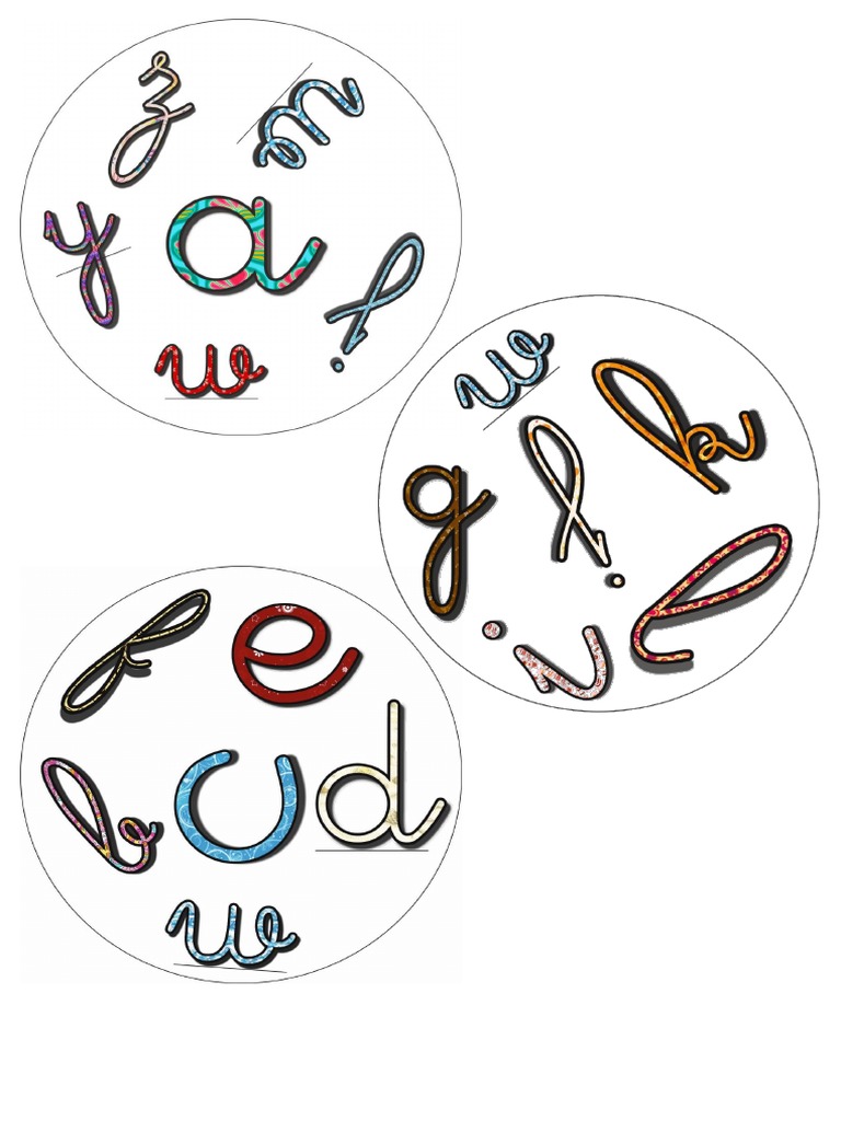 Dobble Des Lettres Cursives | PDF