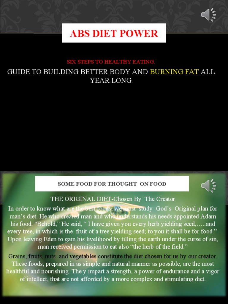 Abs Diet Power Guide To Building Better Body and ALL Year Long PDF