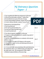 AIIMS PG Entrance Question Paper I