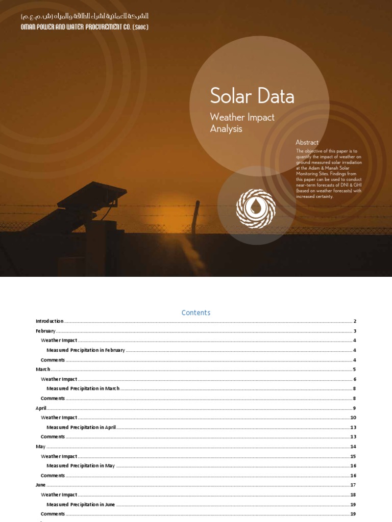 Solar Data - Weather Impact Analysis | PDF | Nature | Meteorology
