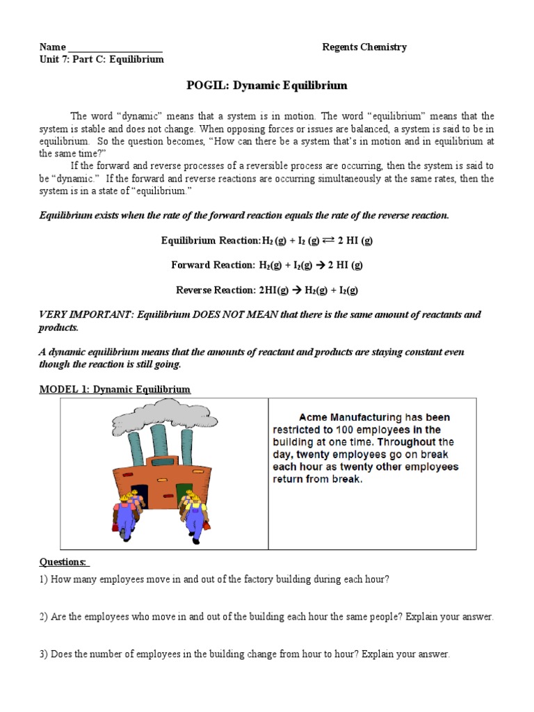 Pogil Dynamic Equilibrium Answer Key