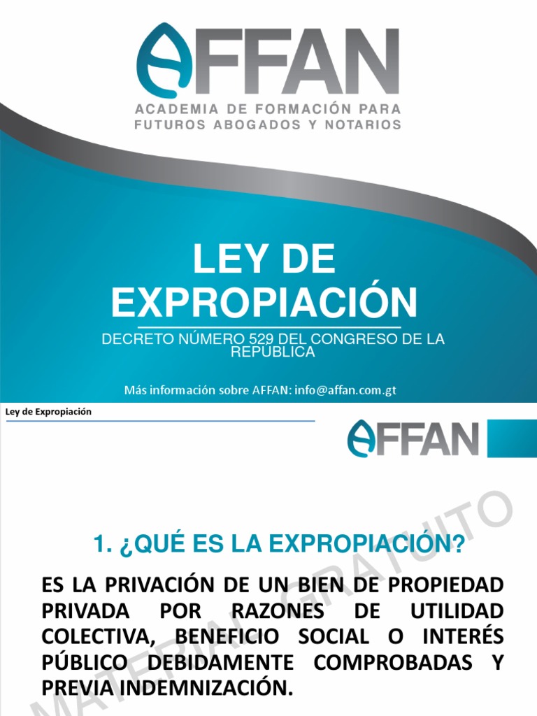 Ley de Expropiación | PDF | Dominio eminente