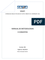 SINAPI Manual de Metodologias e Conceitos v01-2014