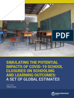 Simulating The Potential Impacts of Covid-19 School Closures On Schooling and Learning Outcomes