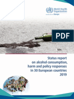 Alcohol Consumption Harm Policy Responses 30 European Countries 2019