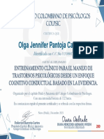 Olga Jennifer Pantoja Canencio: El Colegio Colombiano de Psicólogos Colpsic