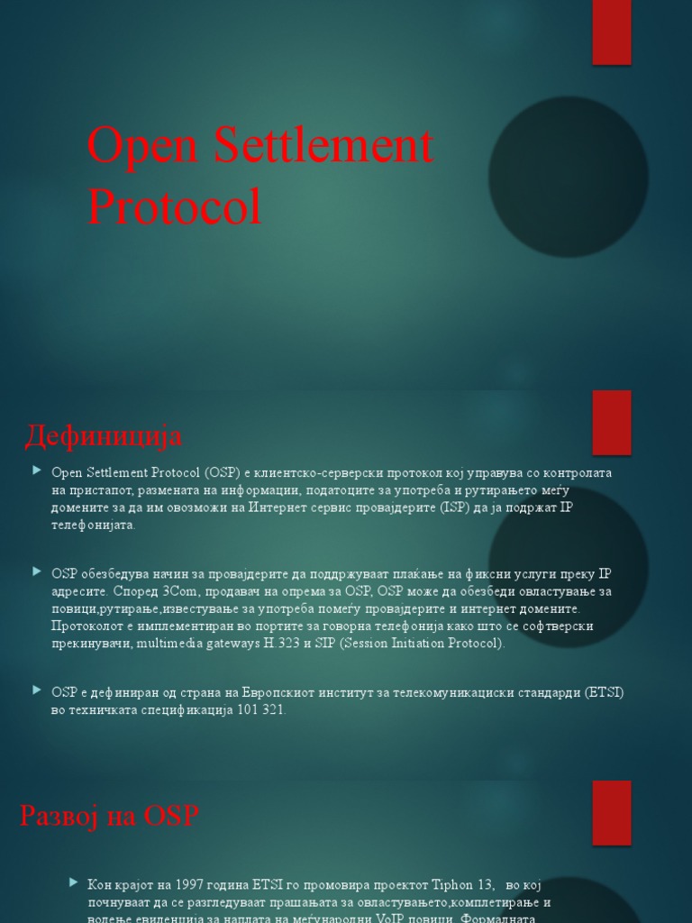 Open Settlement Protocol PDF