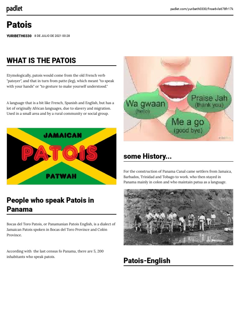 Patois What Is The Patois PDF
