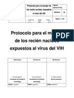 P-NEO-001 Protocolo para El Manejo de Los Recién Nacidos Expuestos Al Virus Del VIH