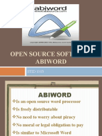 Open Source Software Abiword: STID 1103