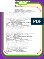 Mixed Tenses Test 1