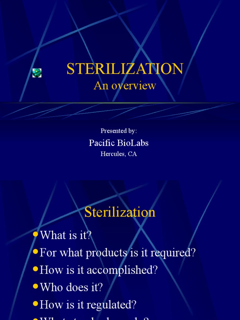 Sterilization Methods and Standards Overview | PDF | Sterilization ...