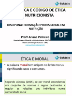 AULA SOBRE ÉTICA e Código Do Nutricionista Atual