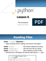 Lesson 6: File Processing
