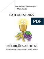 Catequese 2022: Igreja Nossa Senhora Da Assunção Mata-Pasto