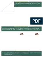 Problemas de velocidad, distancia y tiempo con partículas, bicicletas, trenes y móviles