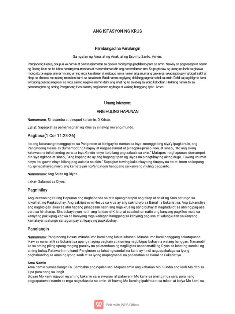 Istasyon NG Krus | PDF