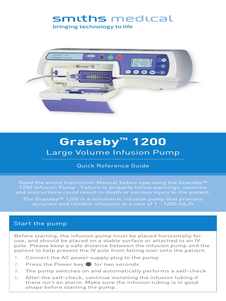 Graseby 1200: Large Volume Infusion Pump | PDF | Intravenous Therapy | Pump