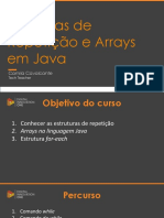Slides - Estrutura de Repetição e Arrays em Java