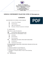 Department of Education: School Contingency Plan For Covid-19 Resurgences