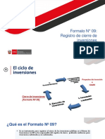 Registro Del Formato 9 - Cierre de Proyectos de Inversión