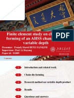 Finite Element Study On Chain-Die Forming of An AHSS Channel With Variable Depth